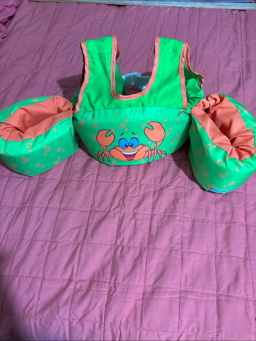 Body glove paddle pals life jacket kids 33-55lbs attached arm bands adjustable